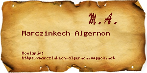 Marczinkech Algernon névjegykártya